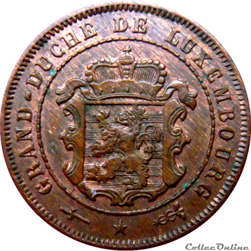 LUXEMBOURG 2 1/2 Centimes écu couronné 1908 (Utrecht) KM.20/21 monnaie monde luxembourg 2 1 2 centimes ecu couronne 1908 utrecht km 20 21