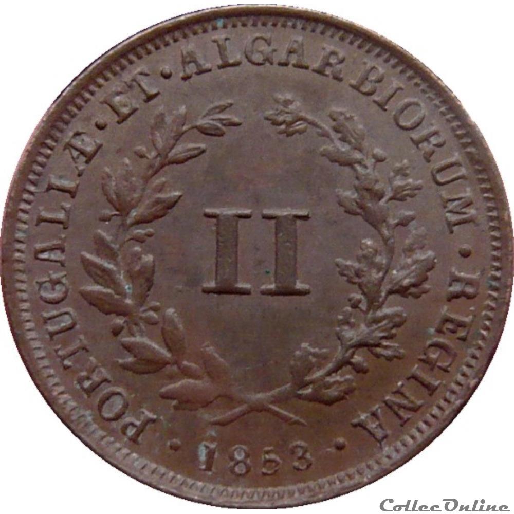 MOZAMBIQUE 2 Réis frappe au nom de Marie II (Maria) 1853 KM.25 monnaie monde mozambique 2 reis frappe au nom de marie ii maria 1853 km 25