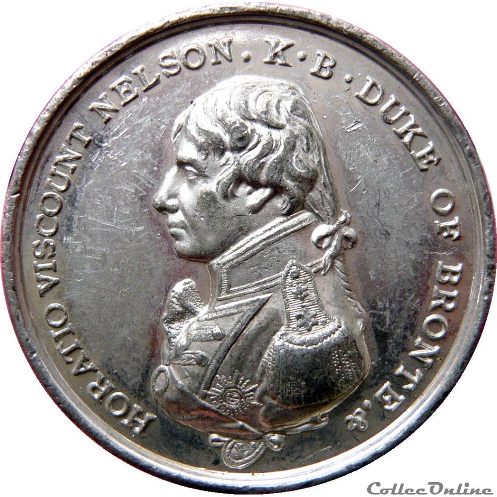 Médaille commémorative Centenaire de la Bataille de Trafalgar 1905 monnaie jeton mereaux france medaille commemorative centenaire de la bataille de trafalgar 1905