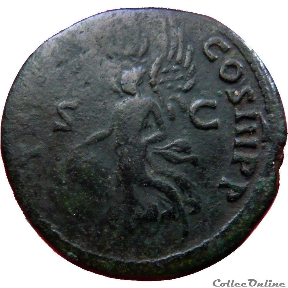 As Trajan - Victoria TR POT - COS III P P (Rome) RIC#417 monnaie antique romaine as trajan victoria tr pot cos iii p p rome ric 417