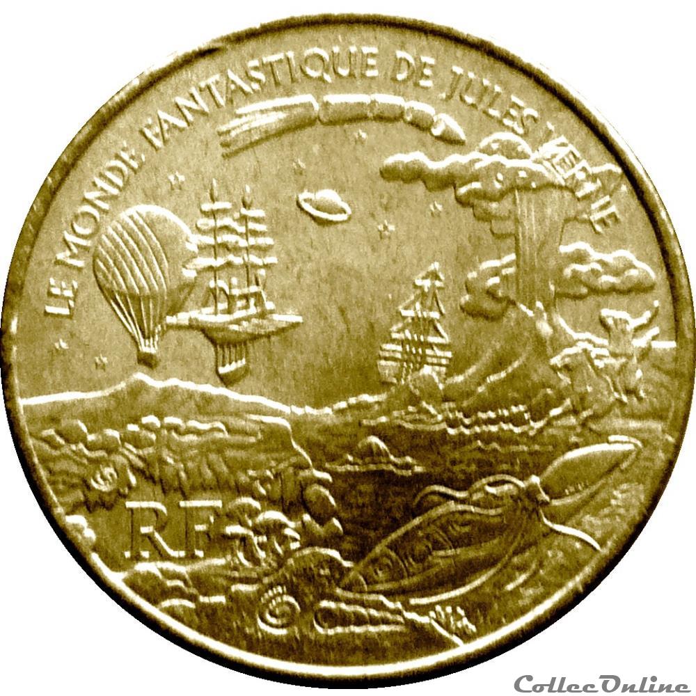 FRANCE 1/4 Euro JULES VERNE - LE MONDE FANTASTIQUE 2005 €00025410501 1 2 monnaie antique romaine france 1 4 euro jules verne le monde fantastique 2005 00025410501 1