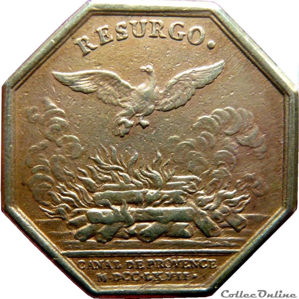 monnaie jeton mereaux france canaux et transports fluviaux canal de provence 1767