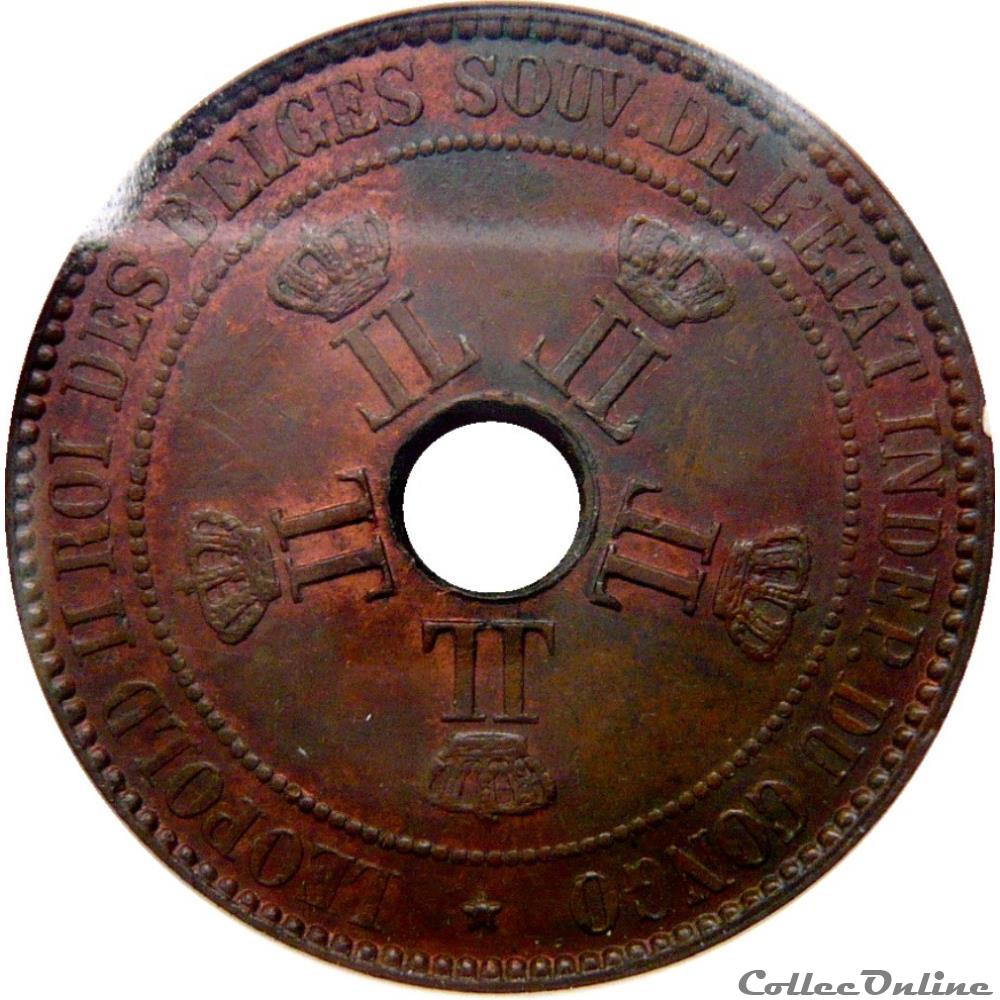 monnaie monde congo etat independant du congo 10 centimes 1888 km 19 3