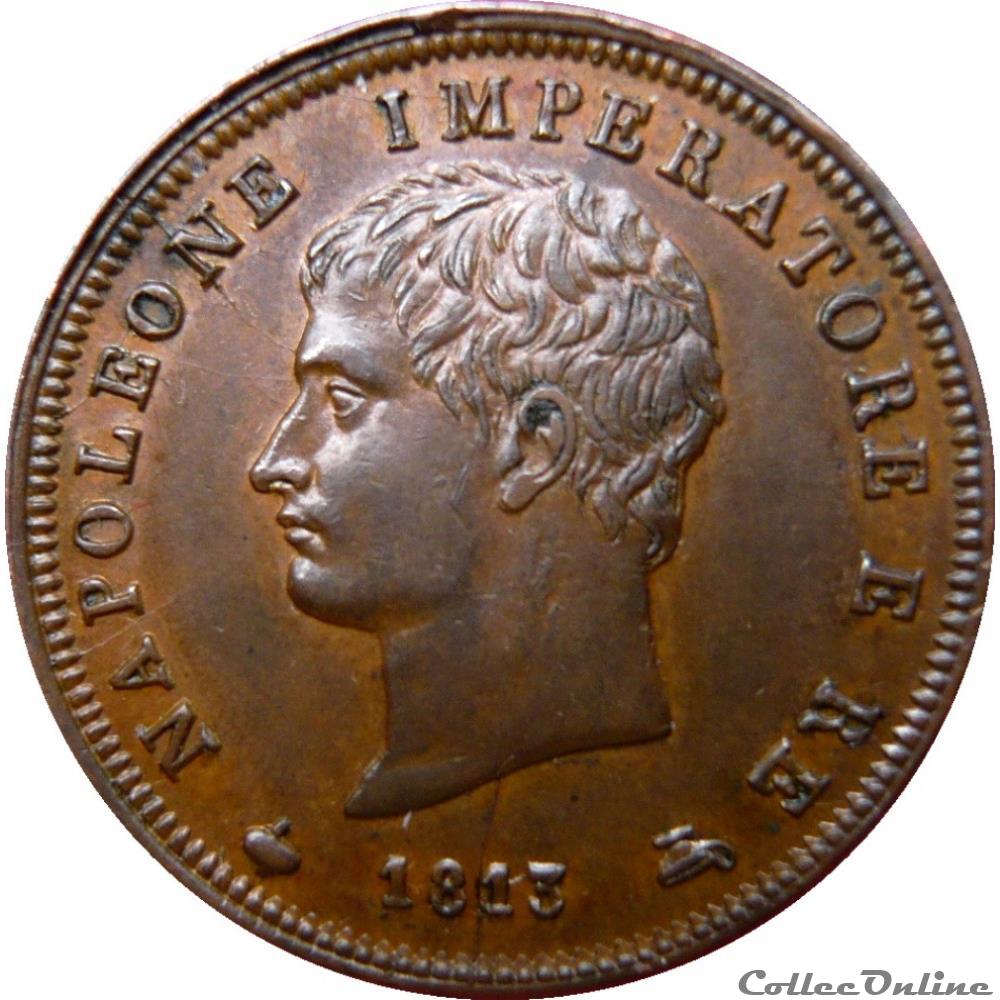 ITALIE - ROYAUME D'ITALIE - NAPOLÉON Ier 1 Soldo 1813 M (Milan) Mont.303 2 monnaie monde italie royaume italie napoleon ier 1 soldo 1813 m milan mont 303