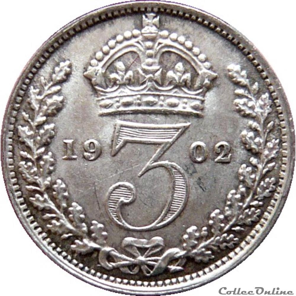 EN VENTE 3 Pence Edouard VII / Couronne 1902 KM.20/797.1 monnaie monde royaume uni en vente 3 pence edouard vii couronne 1902 km 20 797 1