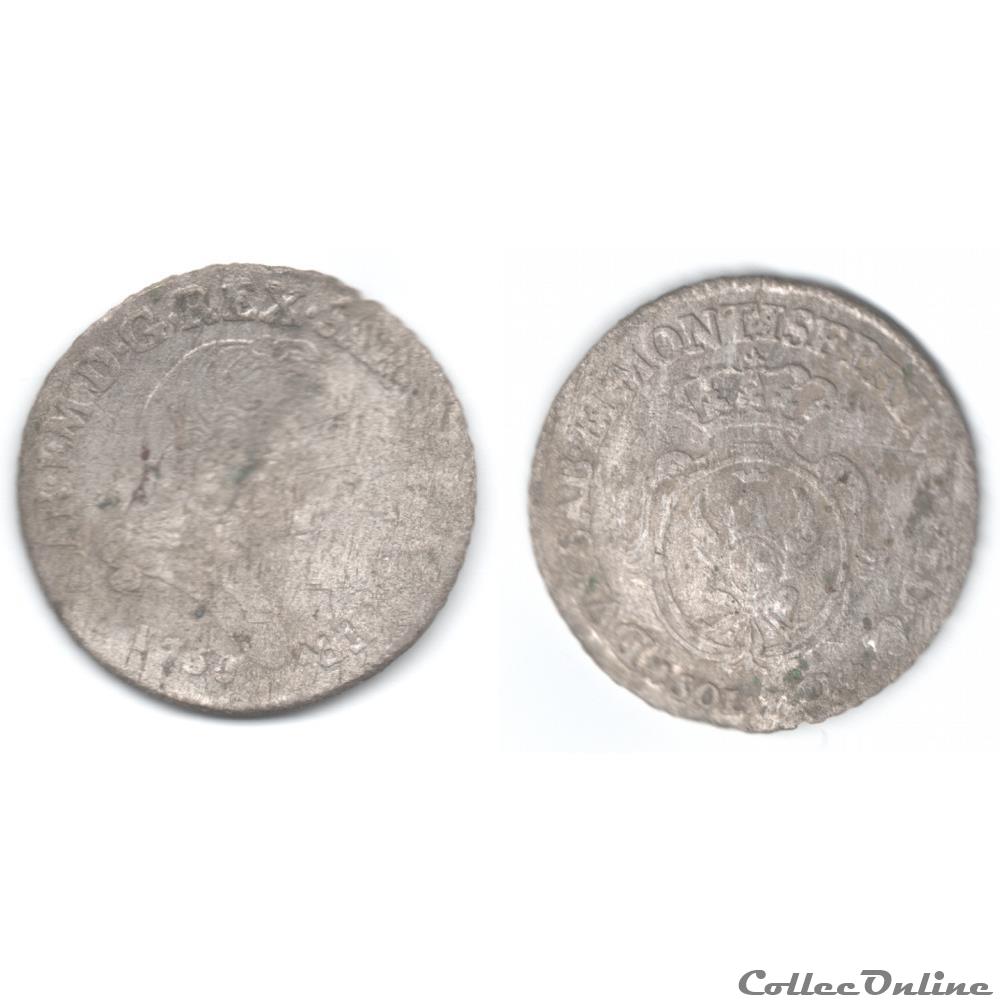 DUCHÉ DE SAVOIE - CHARLES-EMMANUEL III 7 sols de demi (soldi 7.6) 1758 monnaie france feodale duche de savoie charles emmanuel iii 7 sols de demi soldi 7 6 1758