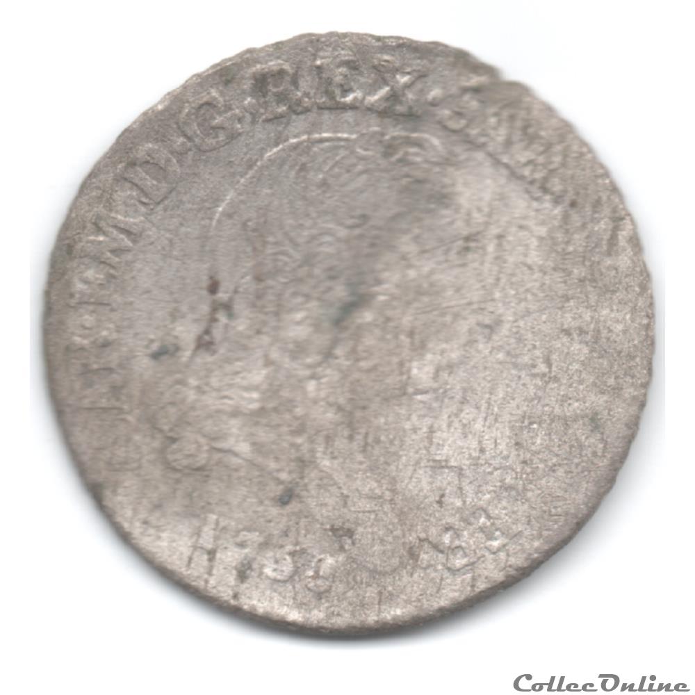 DUCHÉ DE SAVOIE - CHARLES-EMMANUEL III 7 sols de demi (soldi 7.6) 1758 2 monnaie france feodale duche de savoie charles emmanuel iii 7 sols de demi soldi 7 6 1758