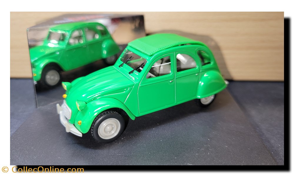 modeles reduits voitures citroen 1974 2cv 6 verte