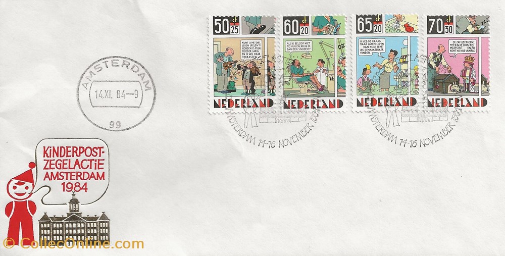 Amsterdam (Pays-Bas) 1984 Kinderpostgelaktie timbres amsterdam pays bas 1984 kinderpostgelaktie