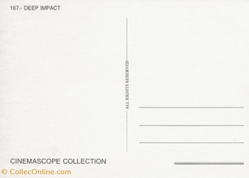 Deep impact cartes postales autres deep impact