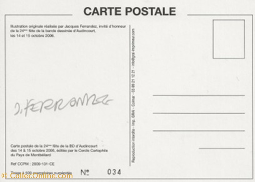 Audincourt (25) 2006 cartes postales bande dessinee audincourt 25 2006