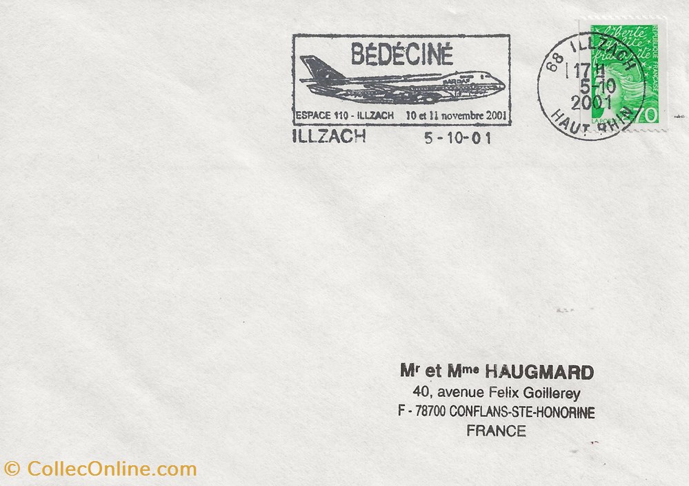Illzach (68) 2001 Bédéciné timbres illzach 68 2001 bedecine