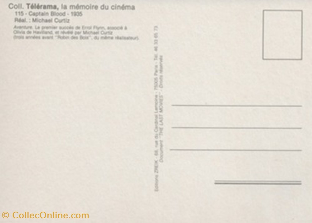 Capitaine blood cartes postales autres capitaine blood