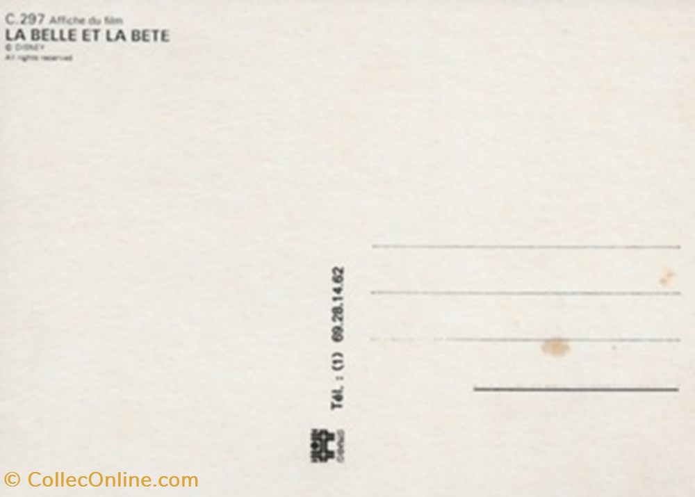 La belle et la bête cartes postales autres la belle et la bete