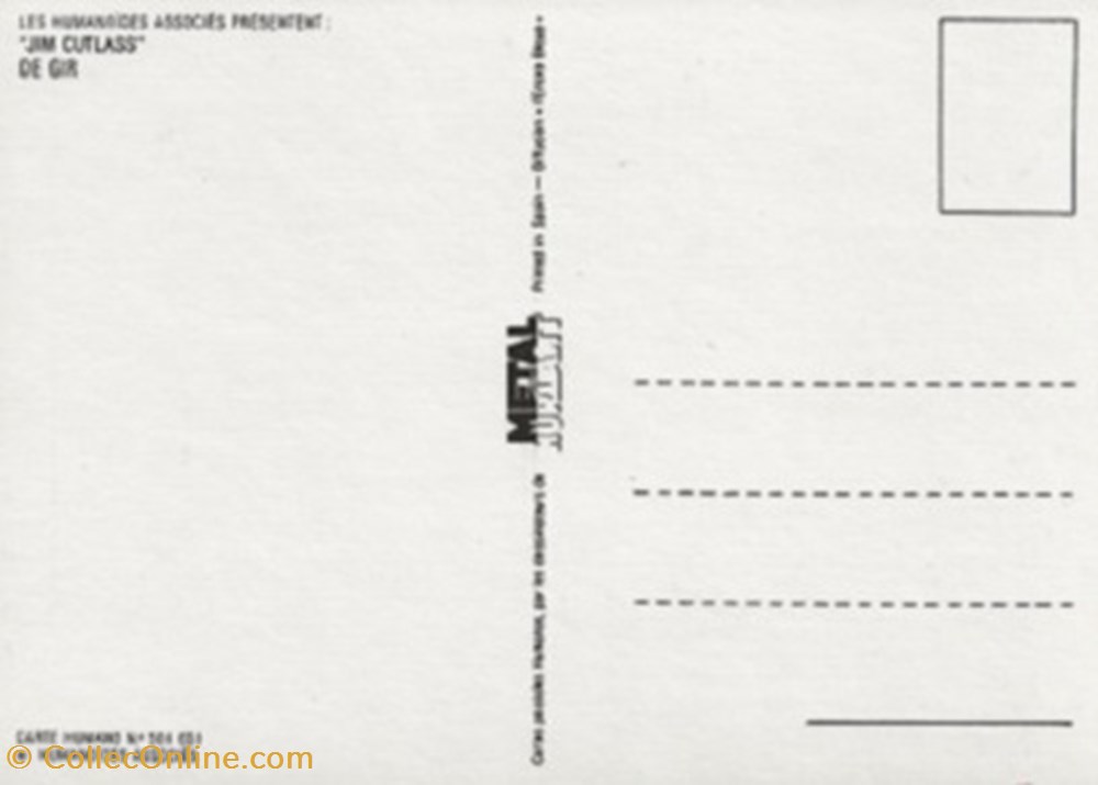 Jim Cutlass cartes postales bande dessinee jim cutlass