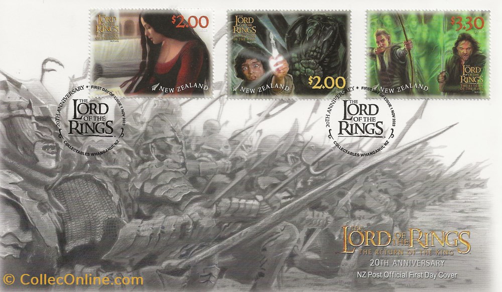 Wanganui (Nouvelle Zélande) 2023 The lord of the rings, the return of the king timbres wanganui nouvelle zelande 2023 the lord of the rings the return of the king
