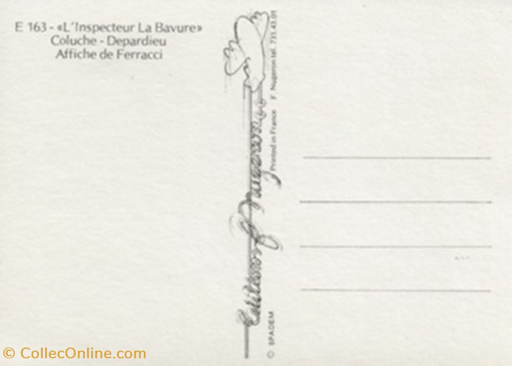 Inspecteur la bavure cartes postales autres inspecteur la bavure