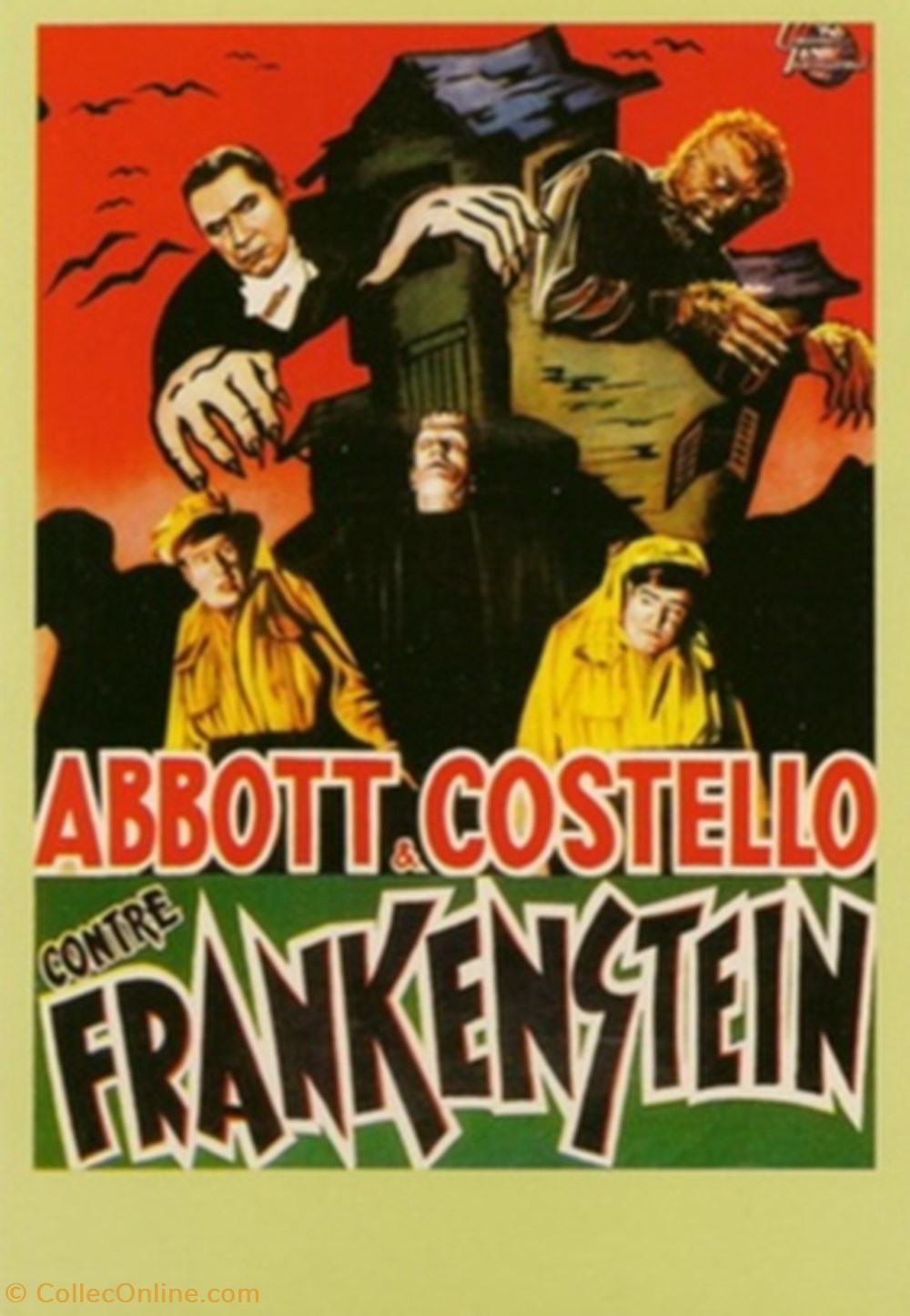 cartes postales autres abbott et costello contre frankenstein