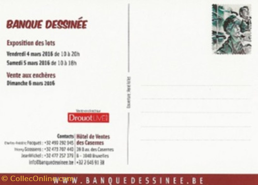 Banque Dessinée 44 160306 cartes postales bande banque dessinee 44 160306