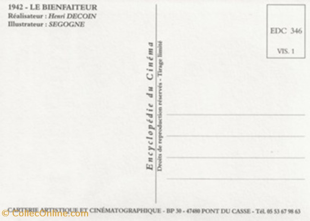 Le bienfaiteur cartes postales autres le bienfaiteur