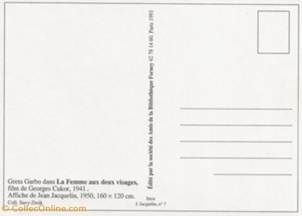 cartes postales autres la femme aux 2 visages