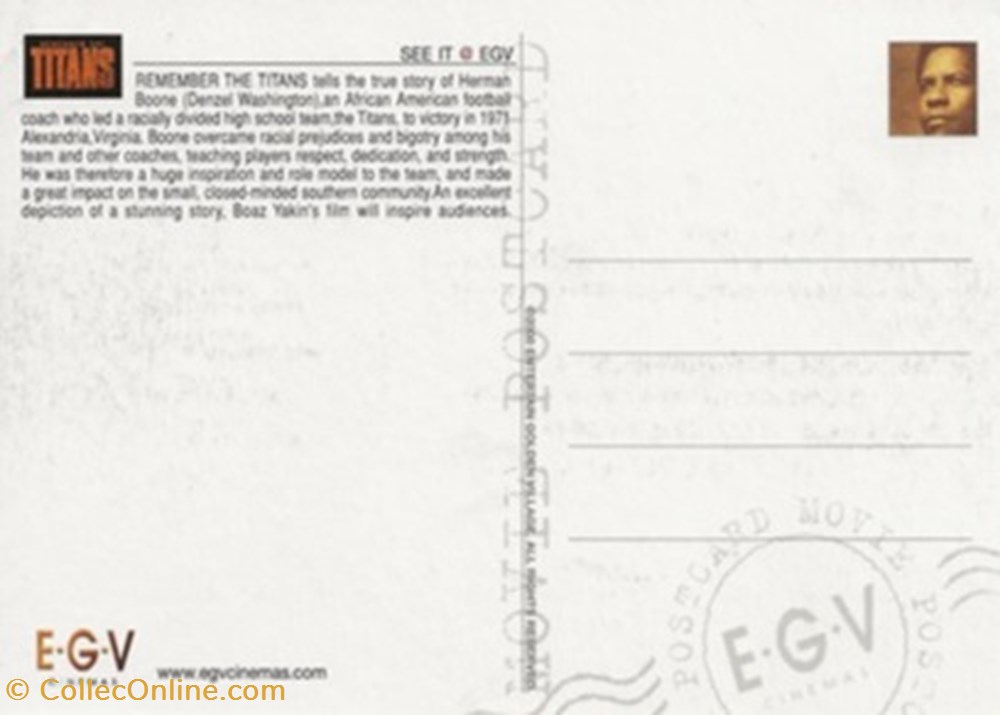 Remember the titans cartes postales autres remember the titans