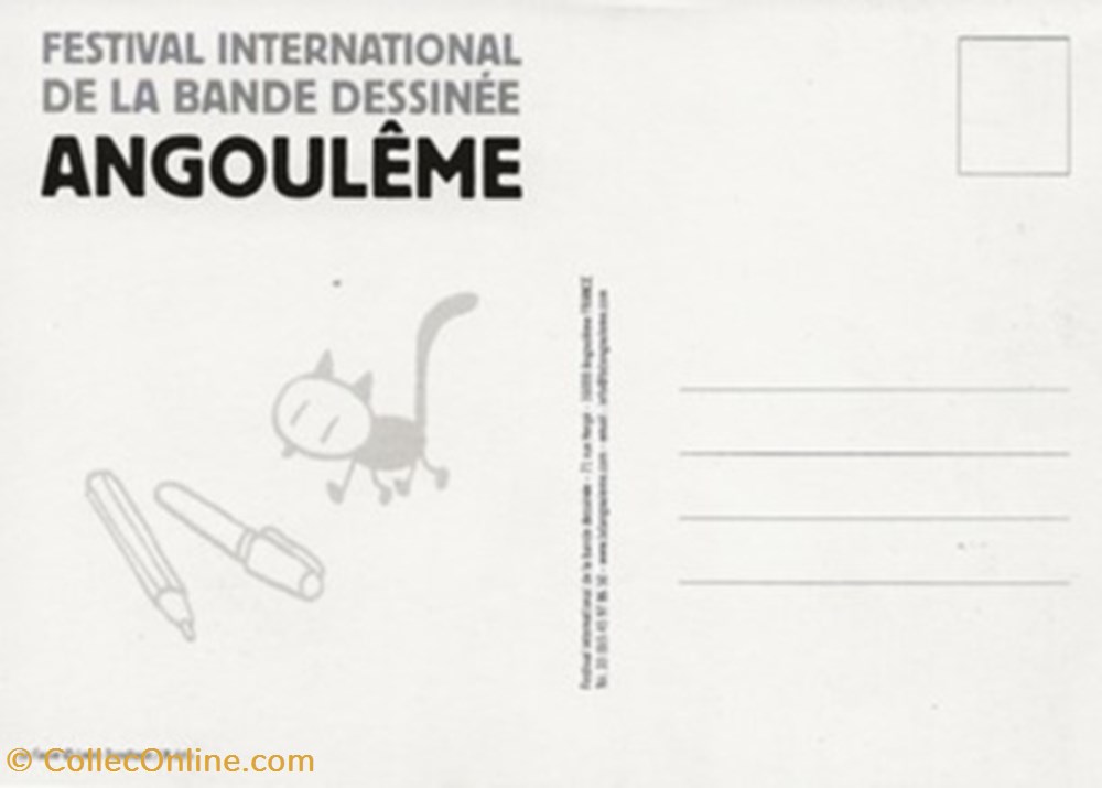 Angoulême (16) 2007 2 cartes postales bande dessinee angouleme 16 2007