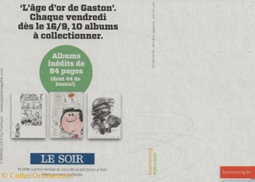 Gaston Lagaffe cartes postales bande dessinee gaston lagaffe