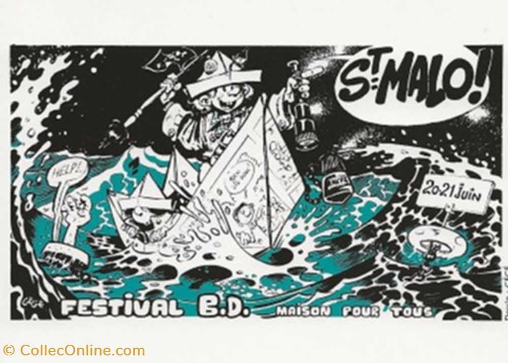 Saint-Malo (35) 1981 cartes postales bande dessinee saint malo 35 1981