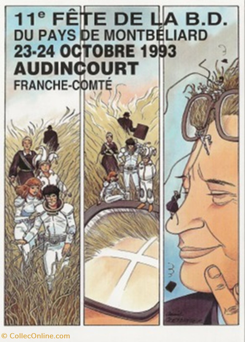 cartes postales bande dessinee audincourt 25 1993