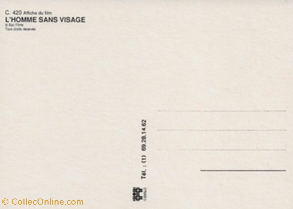 L'homme sans visage cartes postales autres l homme sans visage