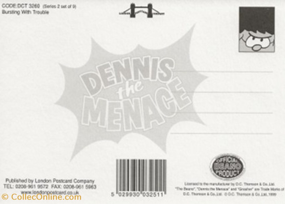 cartes postales bande dessinee dennis la menace