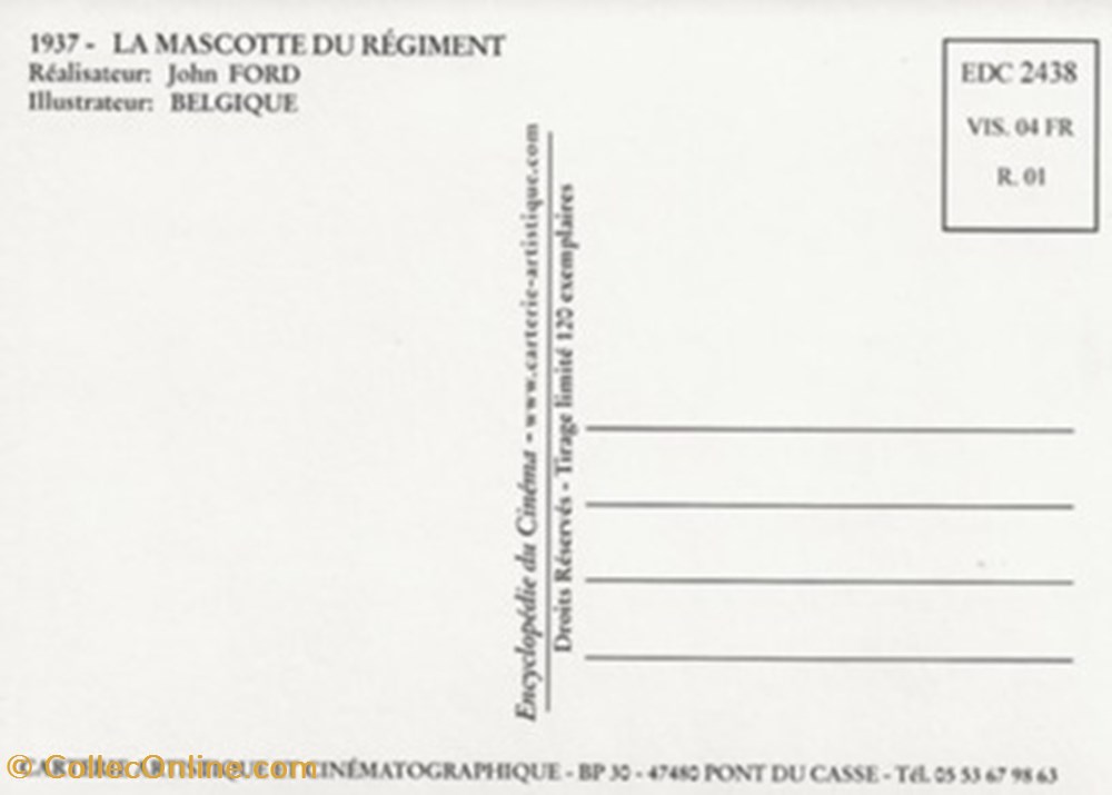 cartes postales autres la mascotte du regiment
