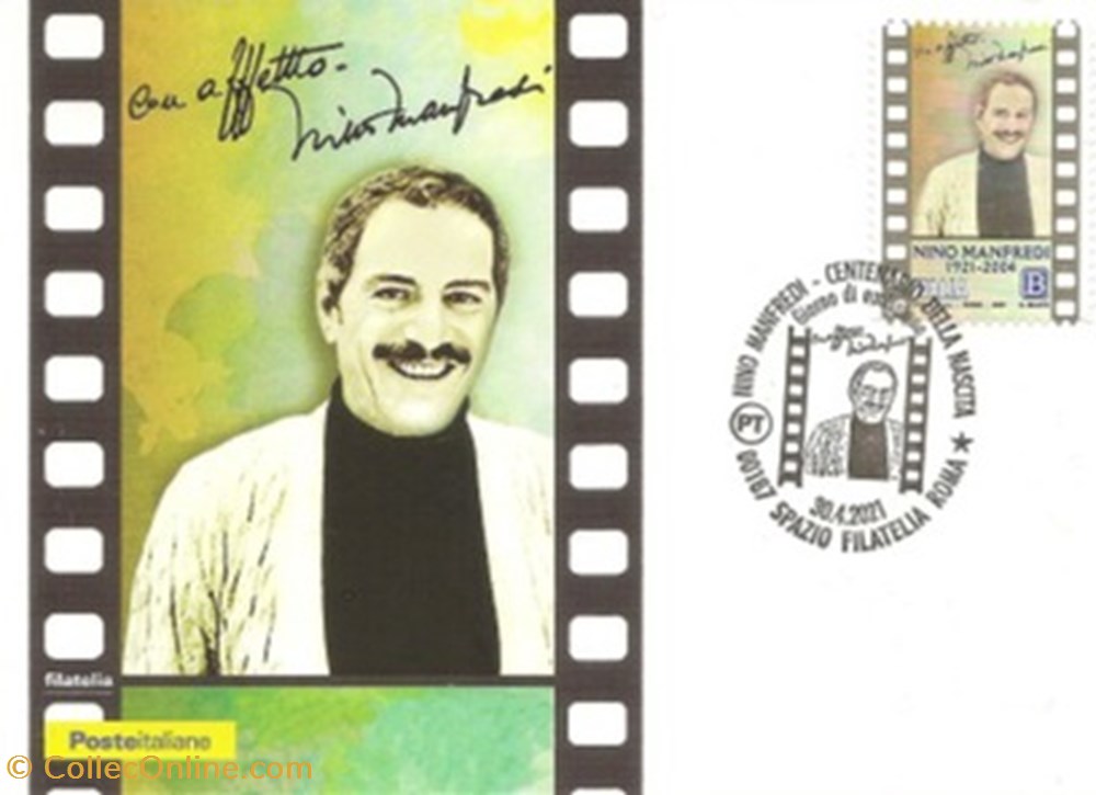 Rome (Italie) 2021 Nino Manfredi timbres rome italie 2021 nino manfredi