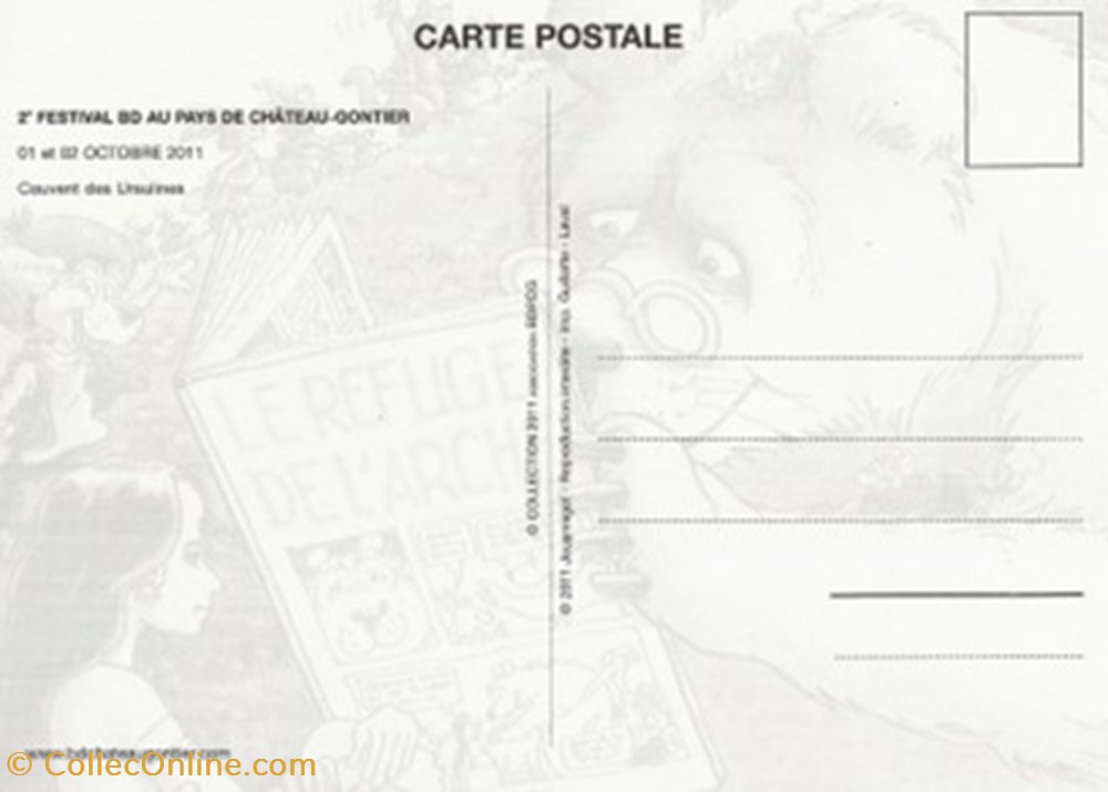 cartes postales bande dessinee chateau gontier 55 2011