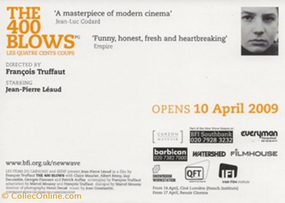 The 400 blows cartes postales autres the 400 blows