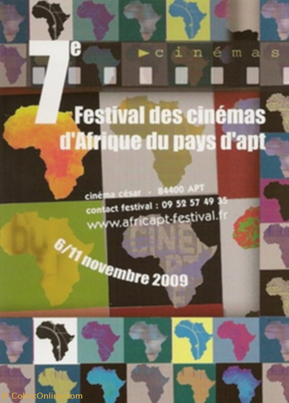 Apt Festival des cinémas d'afrique 2009 cartes postales autres apt festival des cinemas afrique 2009