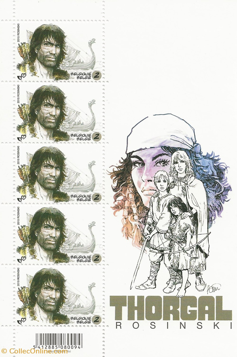 ZZZ - Belgique 2015 Bloc Thorgal timbres zzz belgique 2015 bloc thorgal
