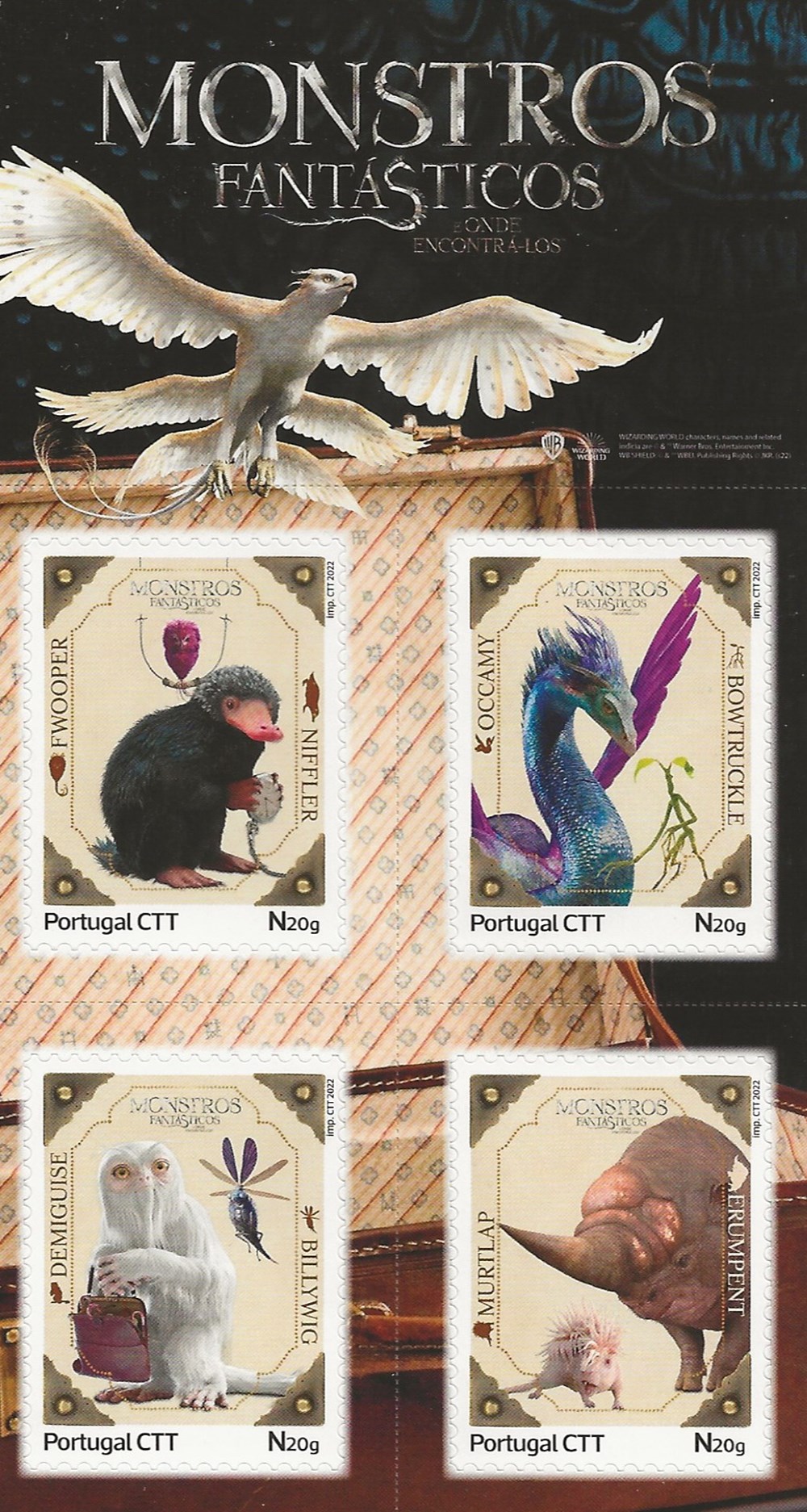 ZZZ Bloc (Portugal) 2022 Os segredos de Dumbledore timbres zzz bloc portugal 2022 os segredos de dumbledore