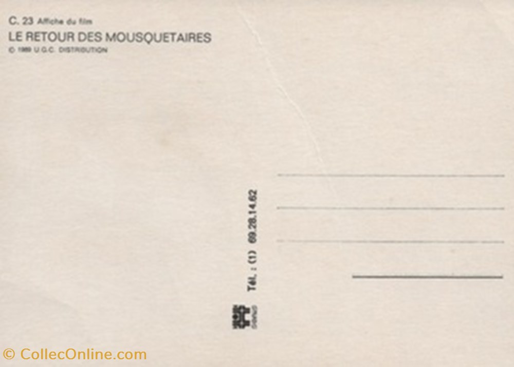 Le retour des mousquetaires cartes postales autres le retour des mousquetaires