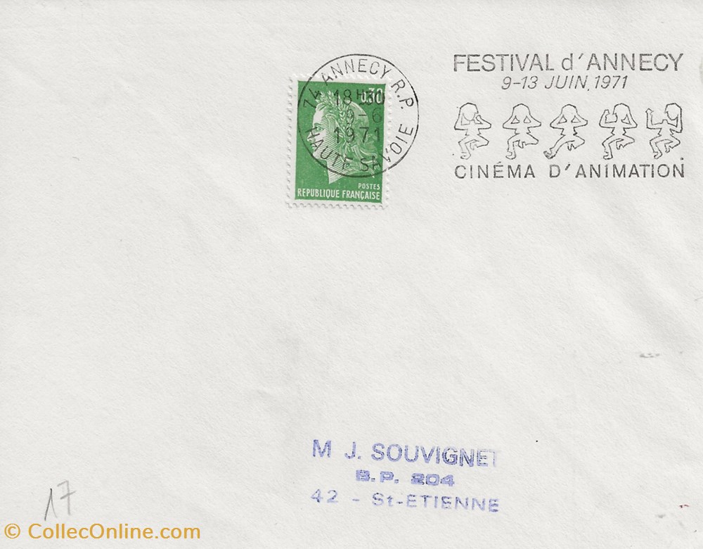 timbres annecy 74 1971 festival international du film animation