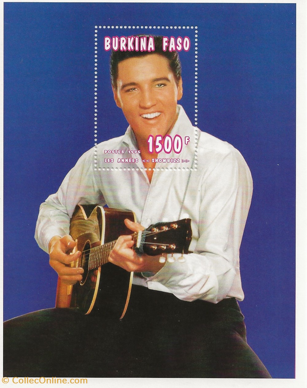 ZZZ Bloc (Burkina Faso) 1995 Elvis Presley timbres zzz bloc burkina faso 1995 elvis presley