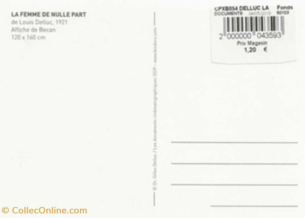 cartes postales autres la femme de nulle part