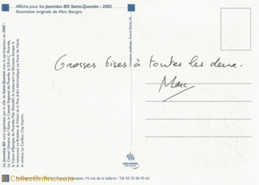 Saint-Quentin (02) 2002 cartes postales bande dessinee saint quentin 02 2002