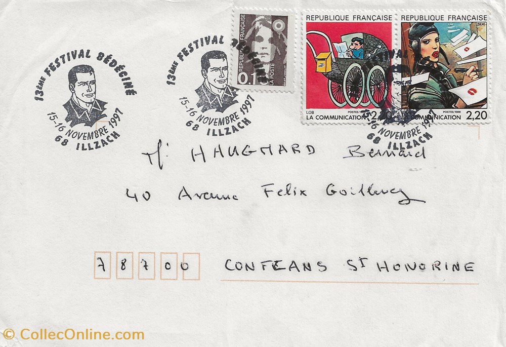 Illzach (68) 1997 Bédéciné timbres illzach 68 1997 bedecine