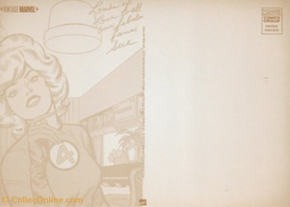 cartes postales bande dessinee marvel