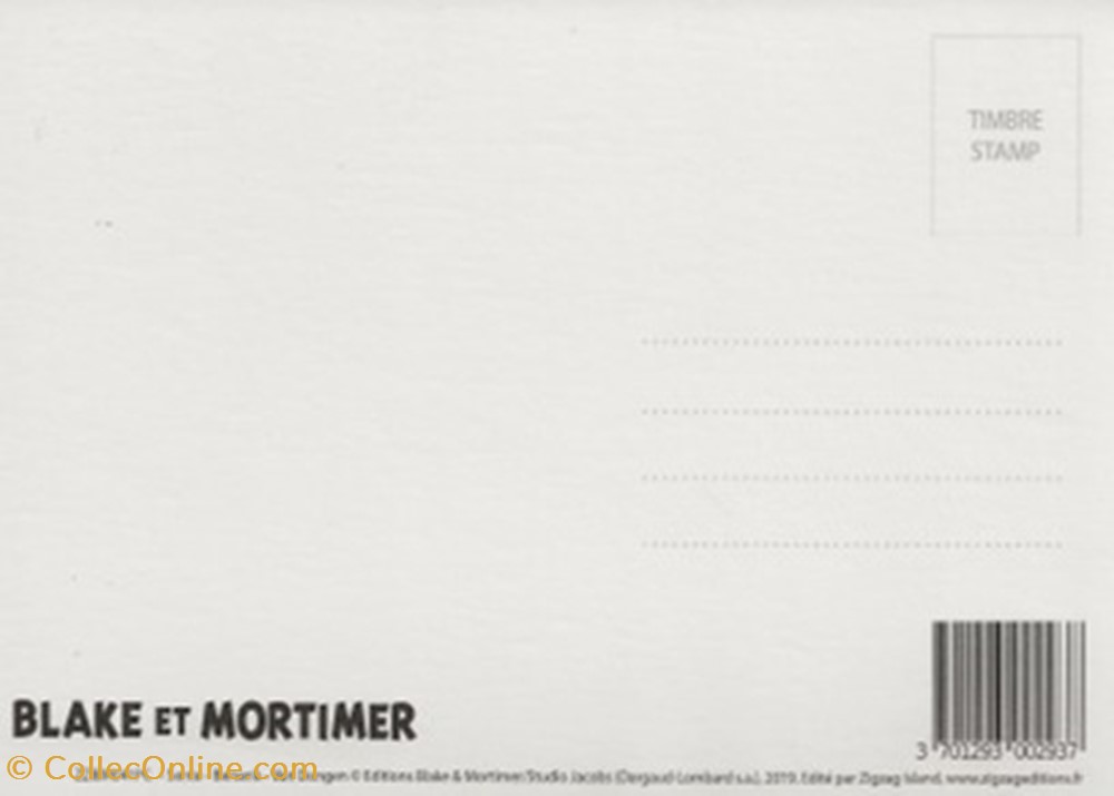 Blake et Mortimer cartes postales bande dessinee blake et mortimer
