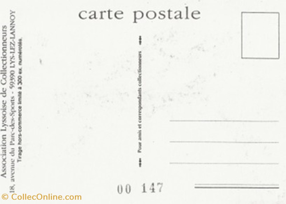 Lys-Lez-Lannoy (59) 2001 cartes postales bande dessinee lys lez lannoy 59 2001