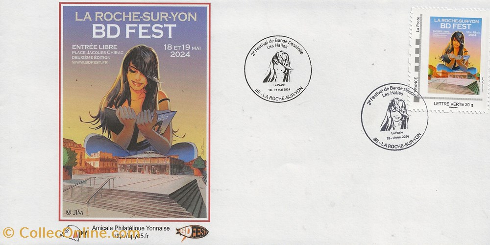 La Roche sur Yon (85) 2024 BD Fest - 2ème festival de bande dessinée 2 timbres la roche sur yon 85 2024 bd fest 2eme festival de bande dessinee