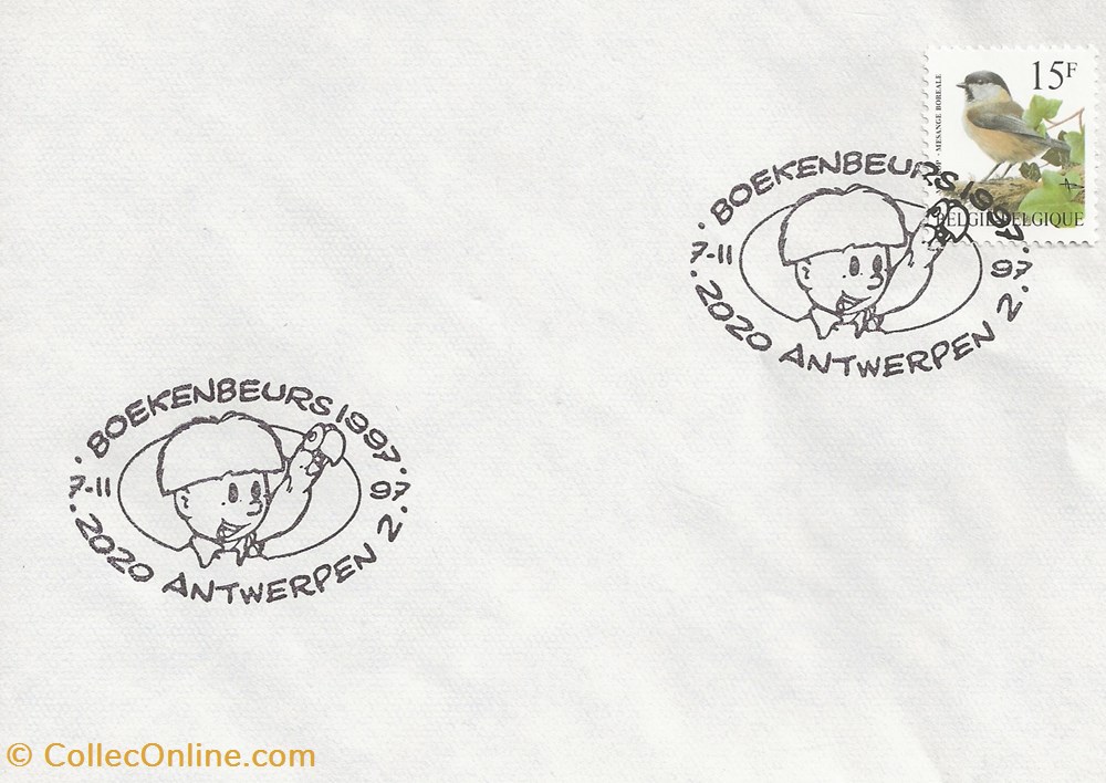 timbres antwerpen belgique 1997 boekenbeurs